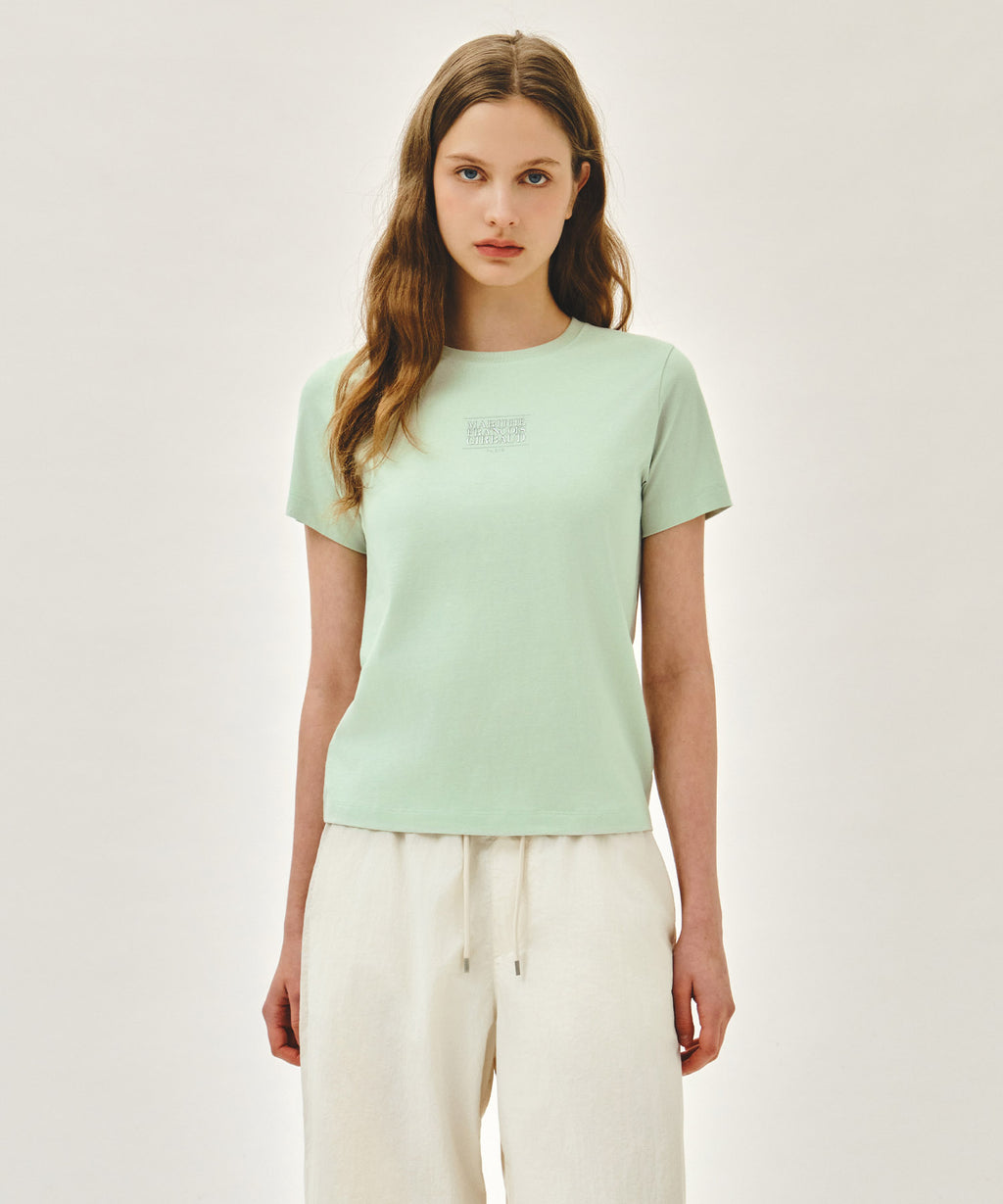 Marithe & Francois Girbaud - Small Classic Logo Tee (Light Green) product image 1 | TRAB K-Fashion Australia