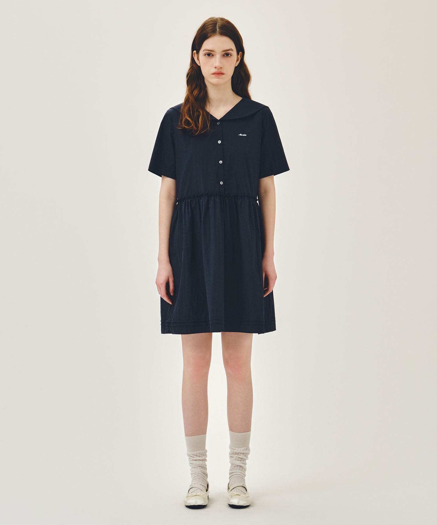 Marithe & Francois Girbaud - Marine Half Sleeve Onepiece (Navy) product image 1 | TRAB K-Fashion Australia
