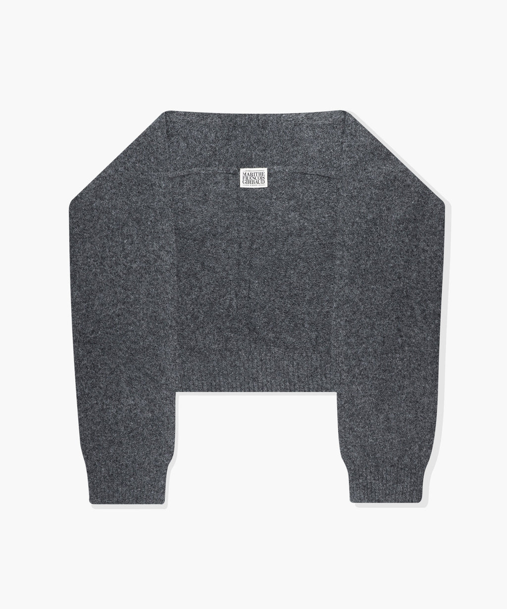 Marithe & Francois Girbaud - Circle Logo Shawl Muffler (Charcoal) product image 1 | TRAB K-Fashion Australia