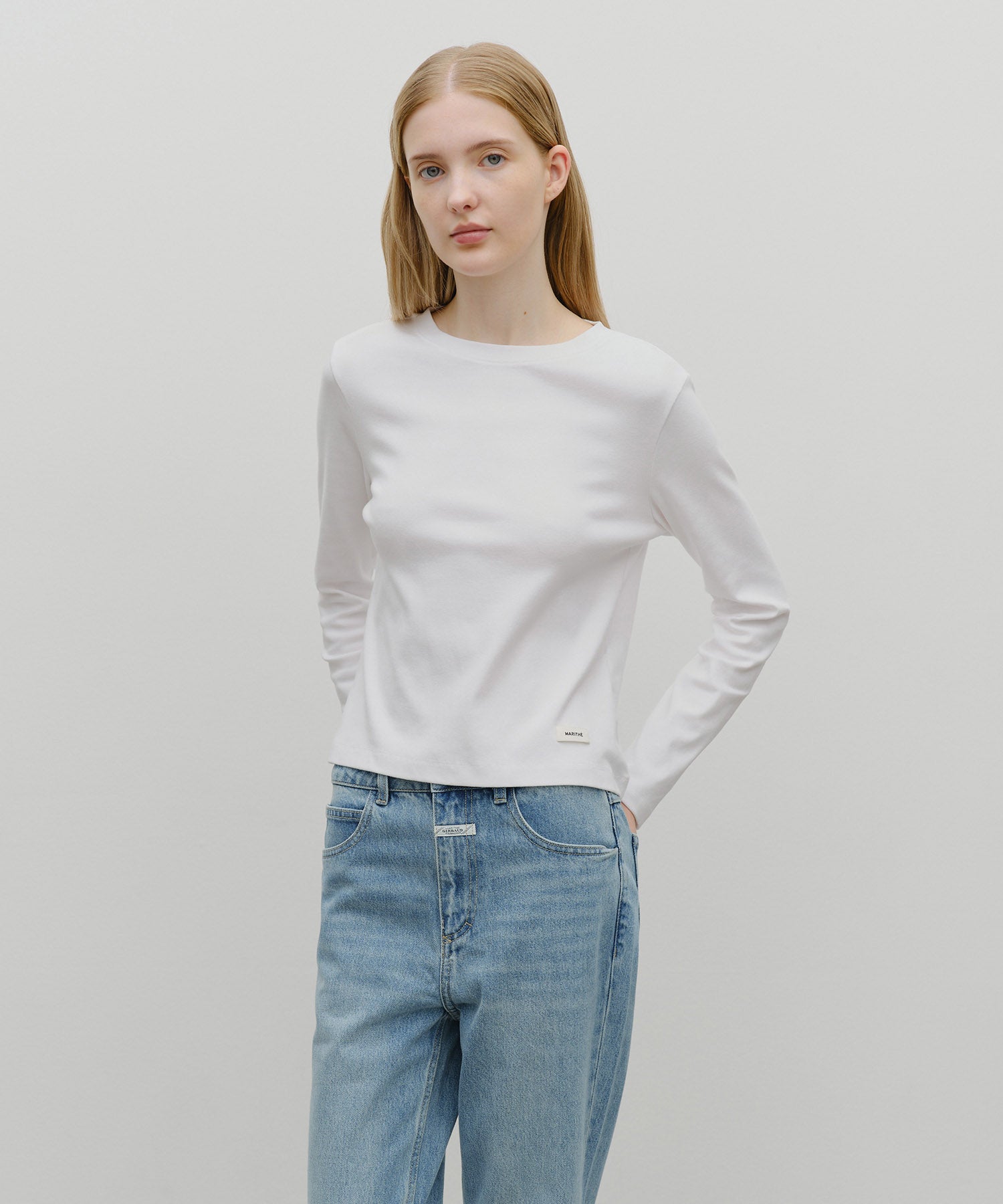 Marithe & Francois Girbaud - Basic Long Sleeve (White) product image 1 | TRAB K-Fashion Australia