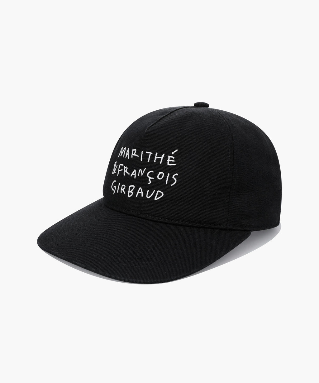 Marithe & Francois Girbaud - Doodle Typo 5panel Covered Cap (Black) product image 1 | TRAB K-Fashion Australia