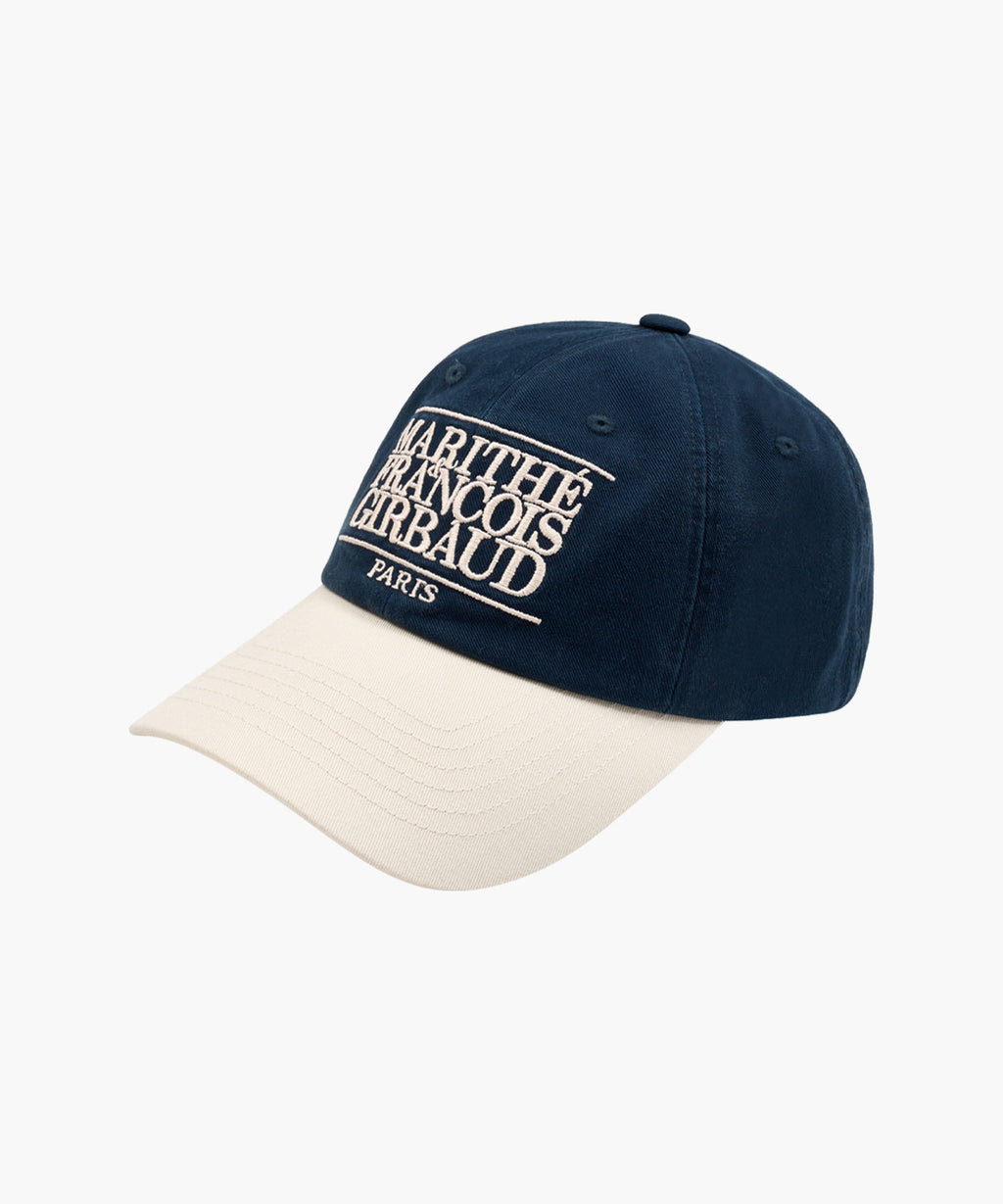 Marithe & Francois Girbaud - Classic Logo 6panel Color Block Cap (Ivory) product image 1 | TRAB K-Fashion Australia