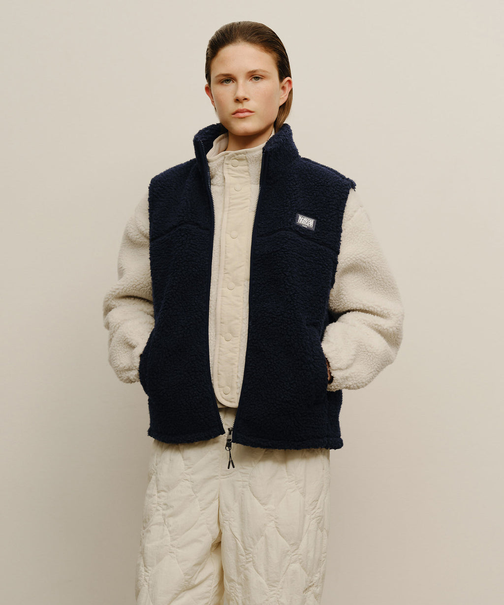 Marithe & Francois Girbaud - Marithe Sport Fleece Vest (Navy) product image 1 | TRAB K-Fashion Australia