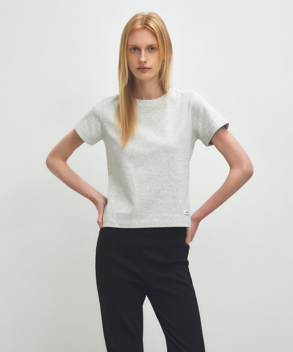Marithe & Francois Girbaud - Basic Tee (Light Heather Gray) product image 1 | TRAB K-Fashion Australia