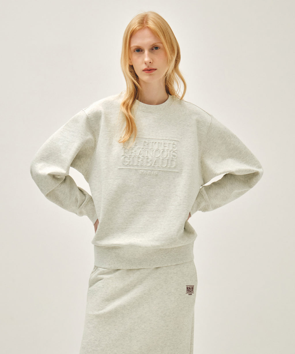 Marithe & Francois Girbaud - Embo Classic Logo Sweatshirt (Oatmeal) product image 1 | TRAB K-Fashion Australia