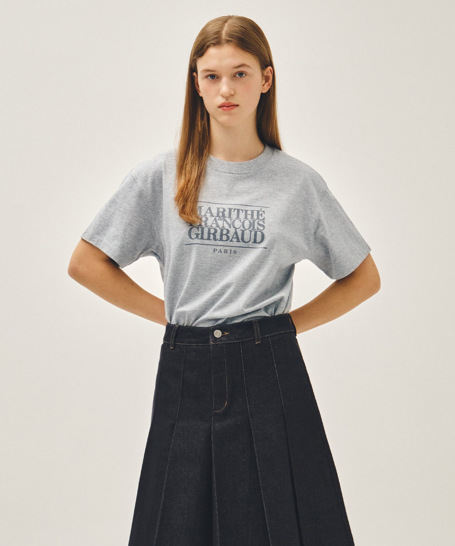 Marithe & Francois Girbaud - Classic Logo Tee (Heather Gray) product image 1 | TRAB K-Fashion Australia