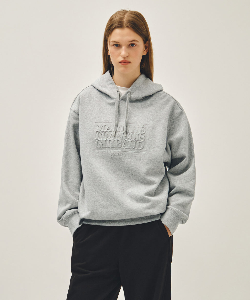 Marithe & Francois Girbaud - Embo Classic Logo Hoodie (Heather Gray) product image 1 | TRAB K-Fashion Australia