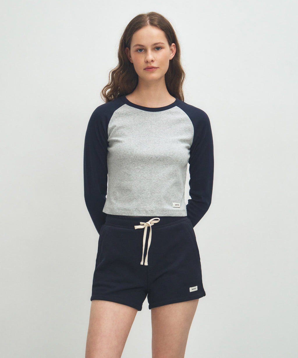 Marithe & Francois Girbaud - Basic Crop Long Sleeve (Heather Gray) product image 1 | TRAB K-Fashion Australia