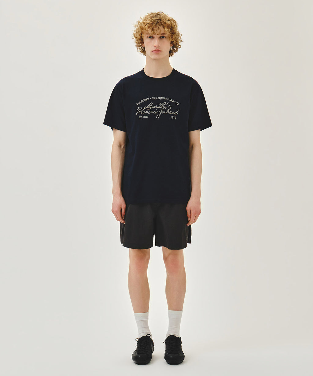 Marithe & Francois Girbaud - Logo Tee+nylon Shorts Set-up (Navy) product image 1 | TRAB K-Fashion Australia