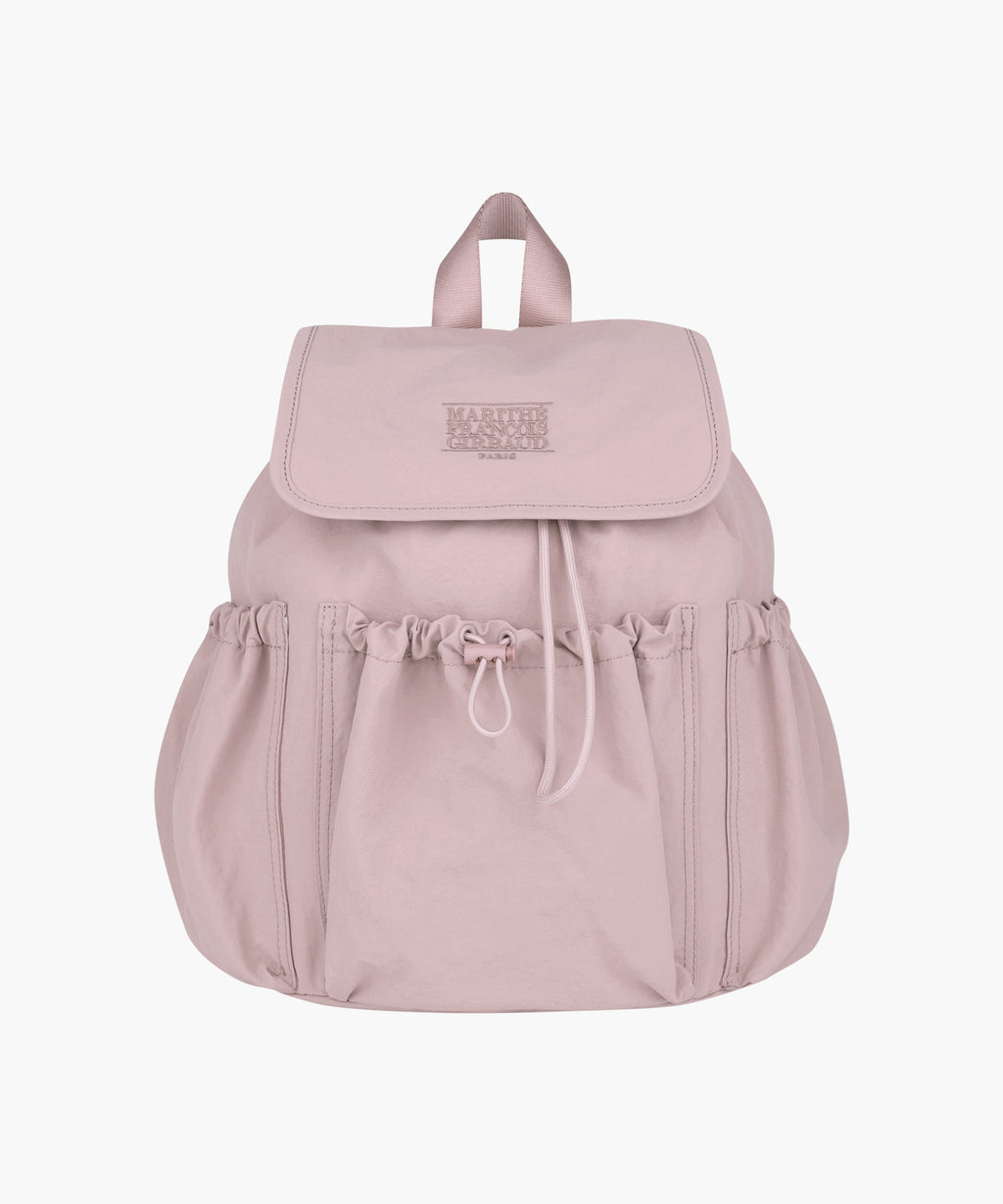 Marithe & Francois Girbaud - Classic Logo Stopper Pocket Backpack (Gray Pink) product image 1 | TRAB K-Fashion Australia