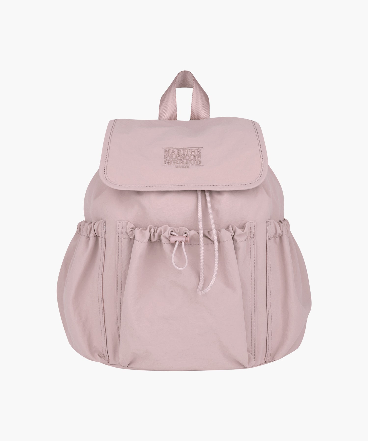 Marithe & Francois Girbaud - Classic Logo Stopper Pocket Backpack (Gray Pink) product image 1 | TRAB K-Fashion Australia