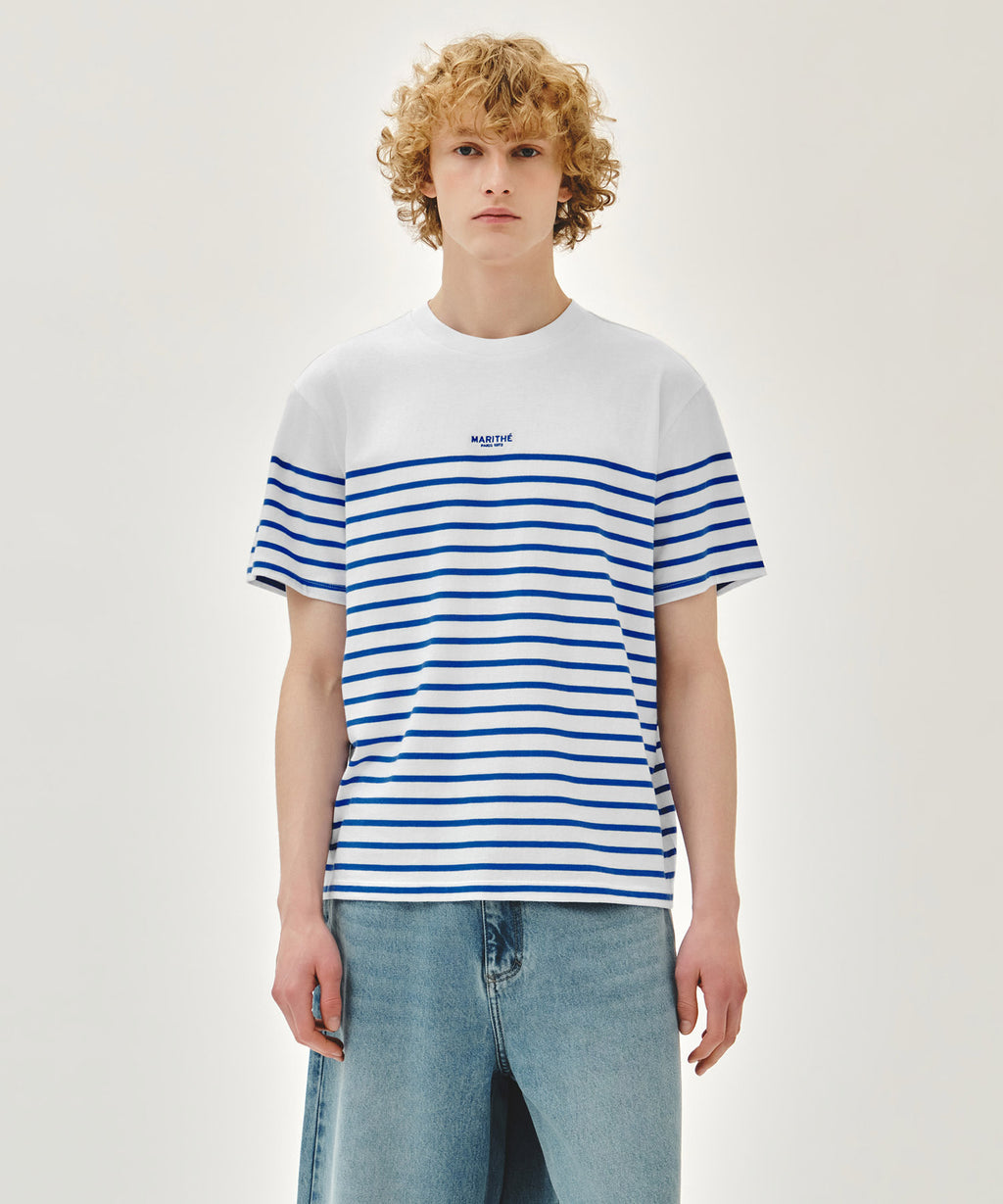 Marithe & Francois Girbaud - Block Stripe Tee (Blue) product image 1 | TRAB K-Fashion Australia