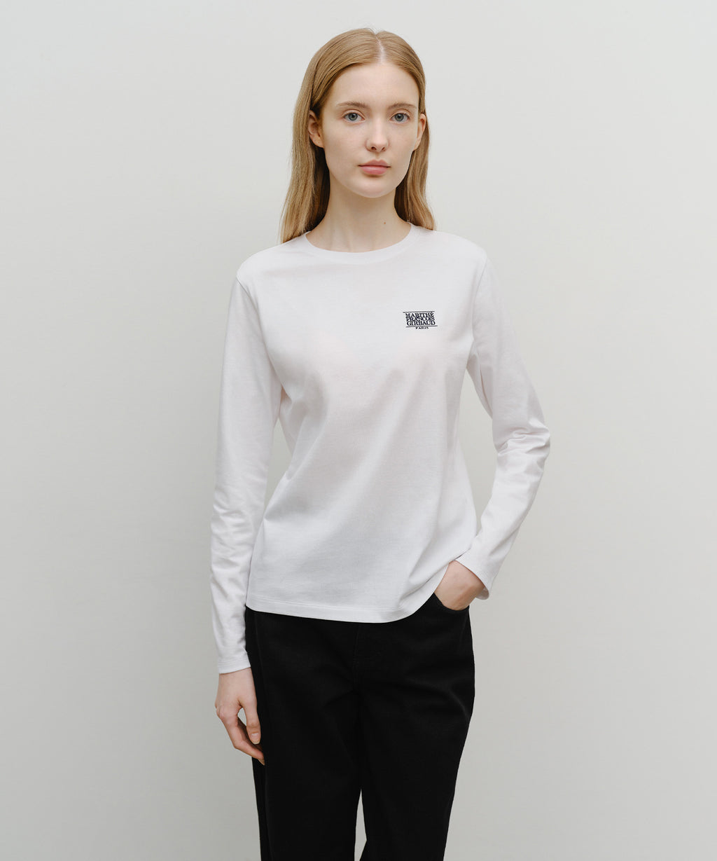 Marithe & Francois Girbaud - Classic Logo Long Sleeve (White) product image 1 | TRAB K-Fashion Australia