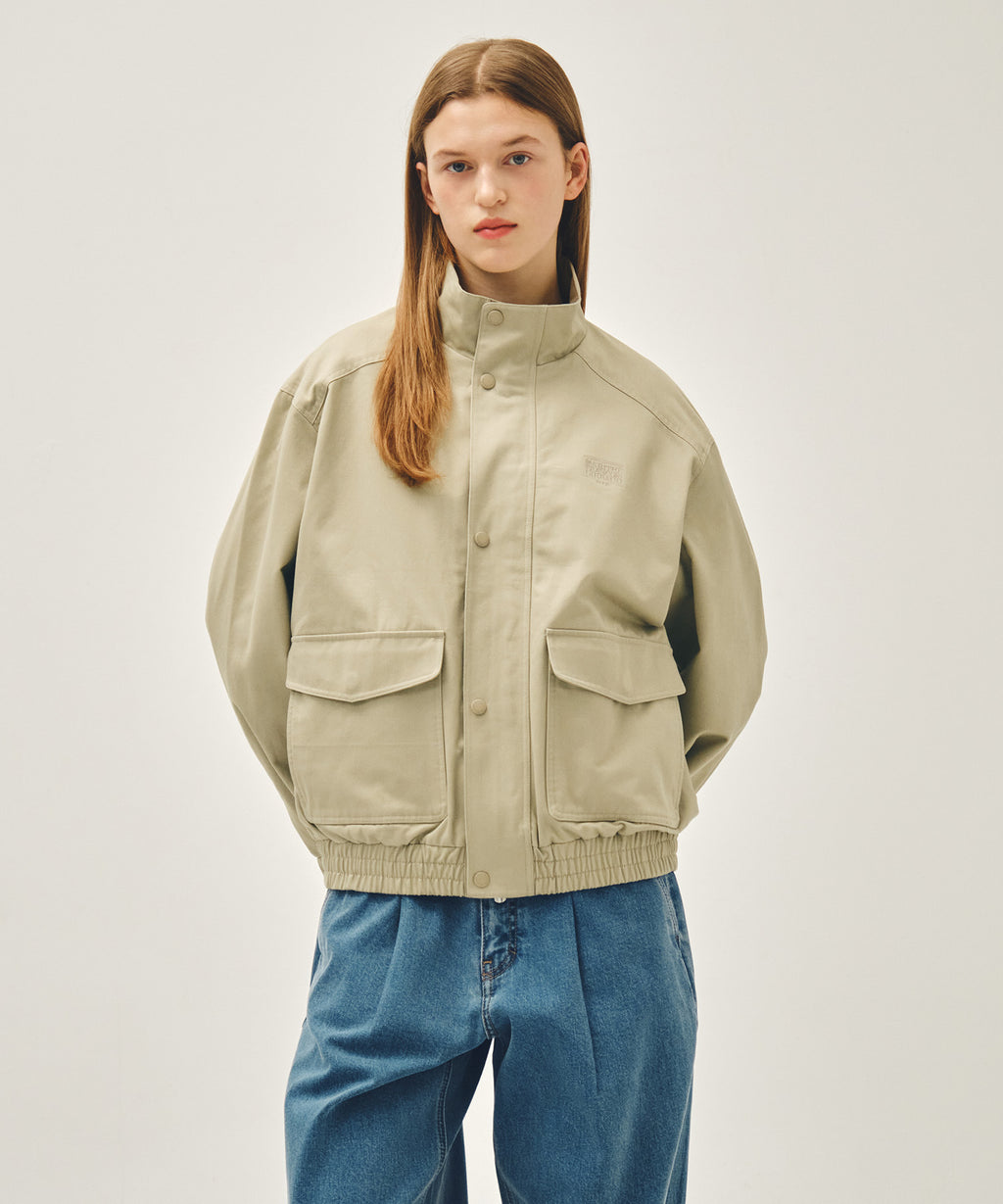 Marithe & Francois Girbaud - Basic Harrington Jacket (Beige) product image 4 | TRAB K-Fashion Australia