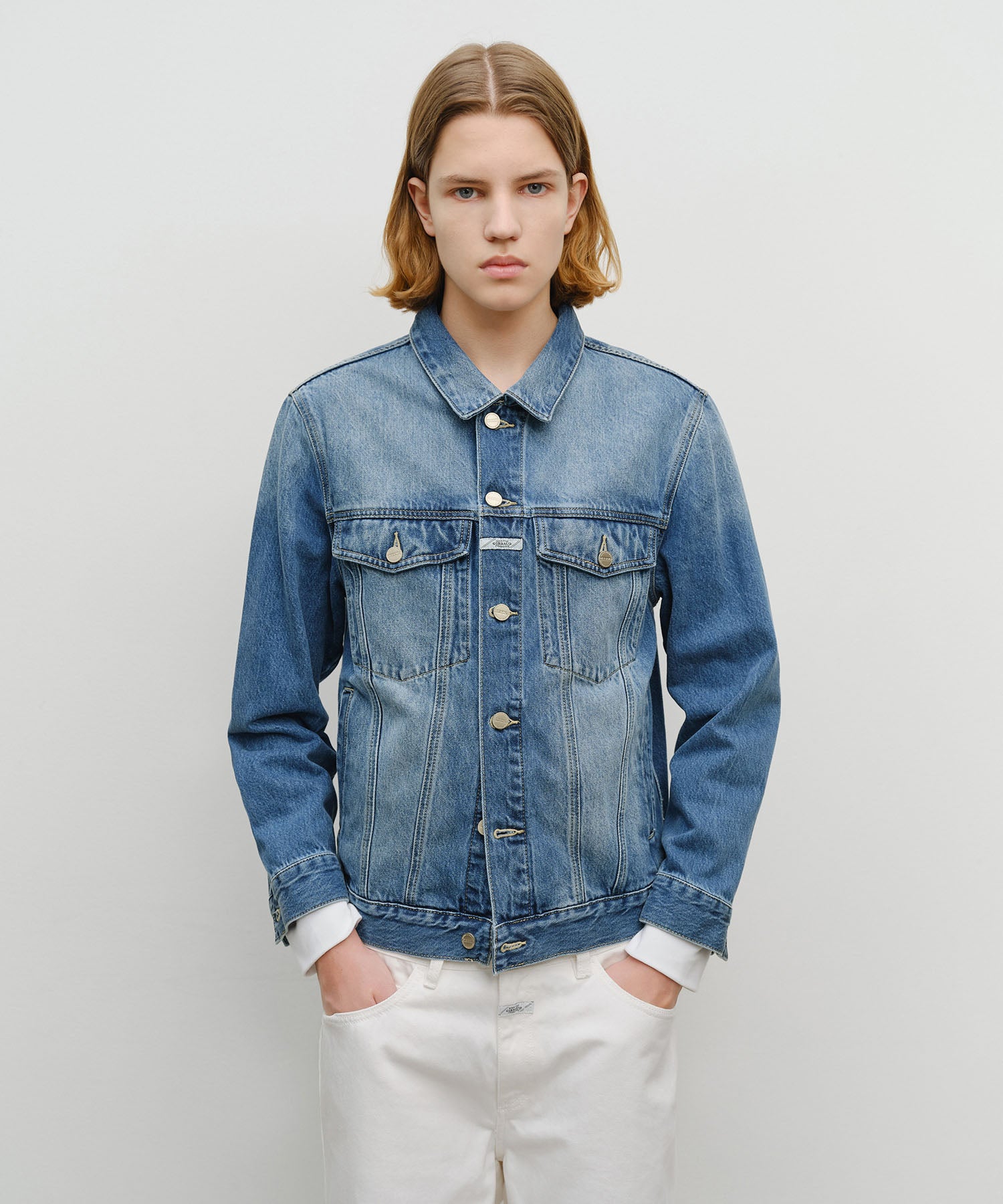 Marithe & Francois Girbaud - Denim Trucker Jacket (Blue) product image 1 | TRAB K-Fashion Australia