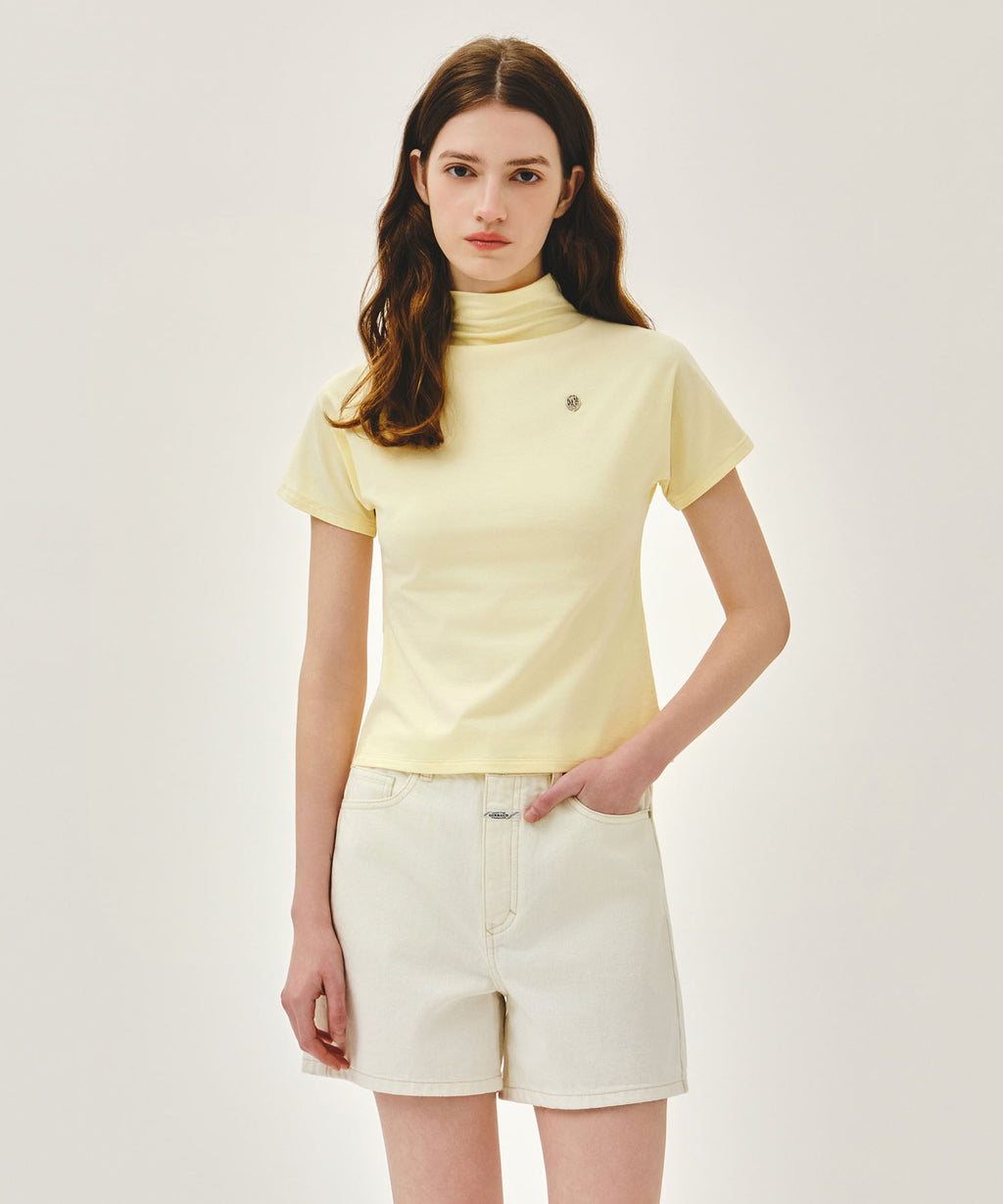 Marithe & Francois Girbaud - Half Neck Tee (Cream) product image 1 | TRAB K-Fashion Australia