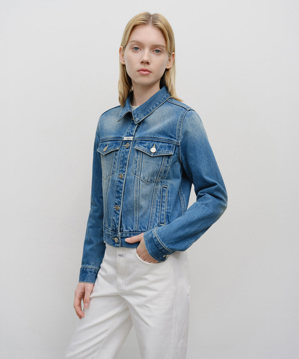 Marithe & Francois Girbaud - Denim Trucker Jacket (Blue) product image 1 | TRAB K-Fashion Australia