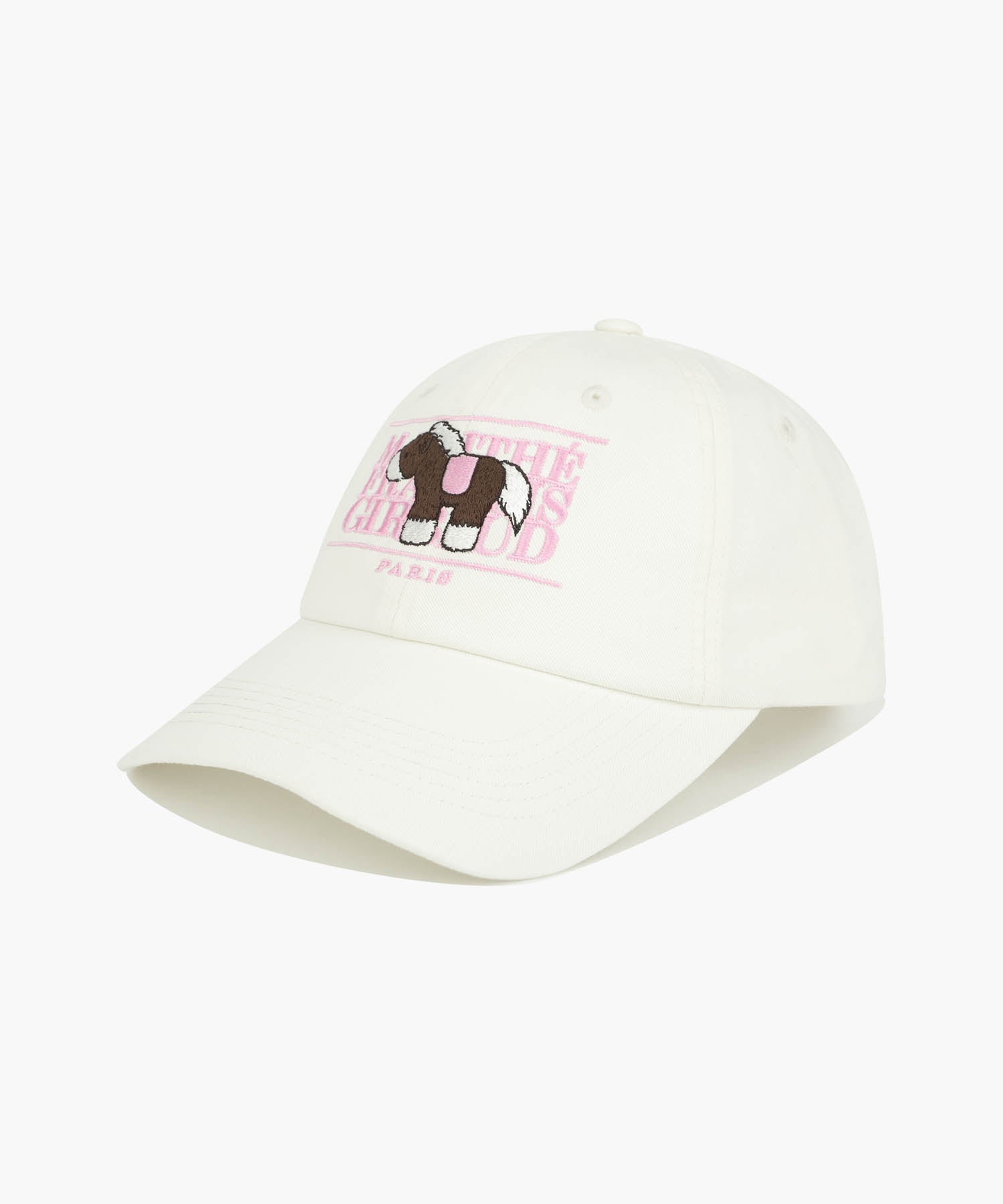 Marithe & Francois Girbaud - Pony Classic Logo Covered Cap (Ivory) product image 1 | TRAB K-Fashion Australia