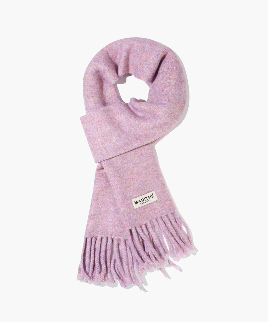 Marithe & Francois Girbaud - Fuzzy Solid Knit Muffler (Light Purple) product image 1 | TRAB K-Fashion Australia