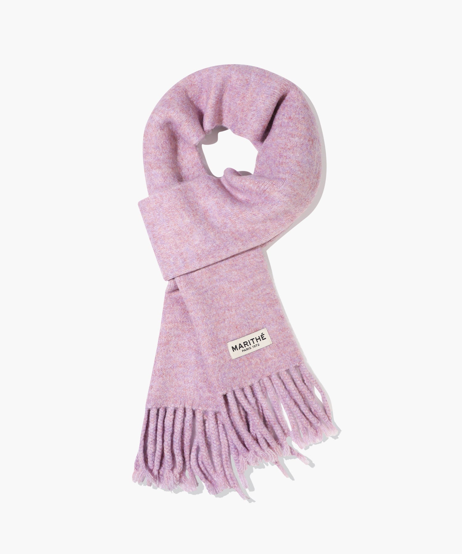 Marithe & Francois Girbaud - Fuzzy Solid Knit Muffler (Light Purple) product image 1 | TRAB K-Fashion Australia