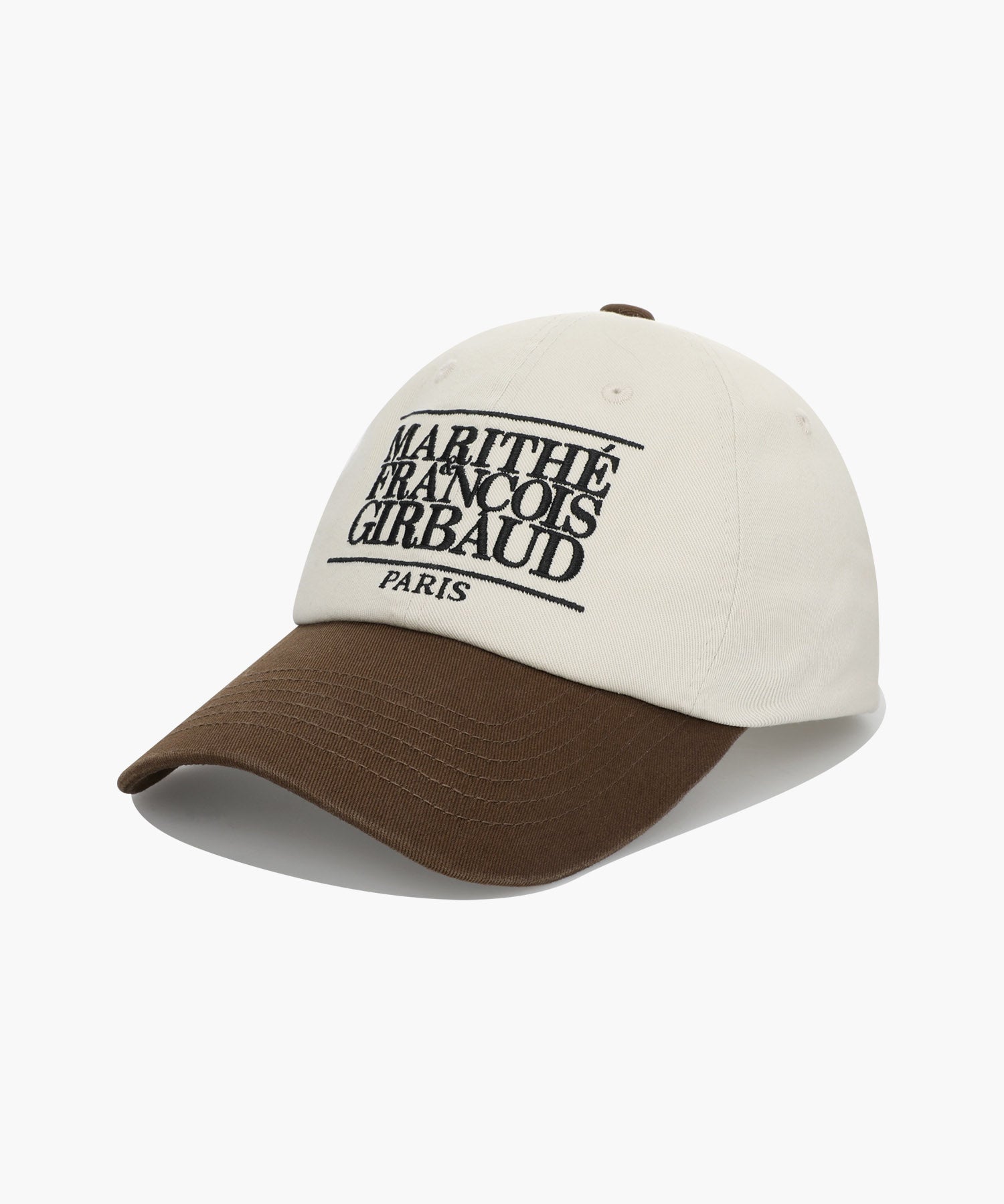 Marithe & Francois Girbaud - Classic Logo 6panel Color Block Cap (Brown) product image 1 | TRAB K-Fashion Australia