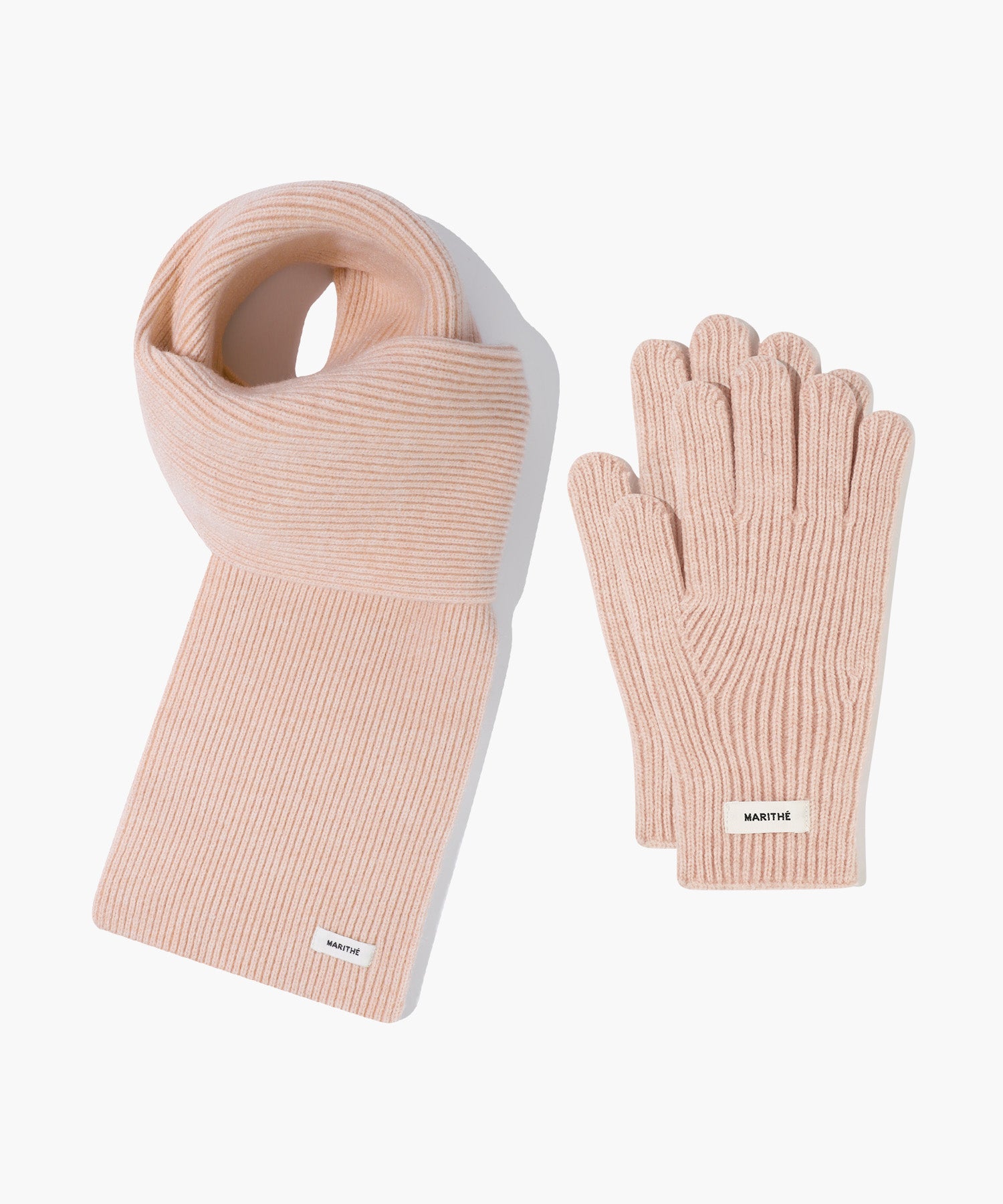 Marithe & Francois Girbaud - Regular Logo Muffler&glove (Pink) product image 1 | TRAB K-Fashion Australia
