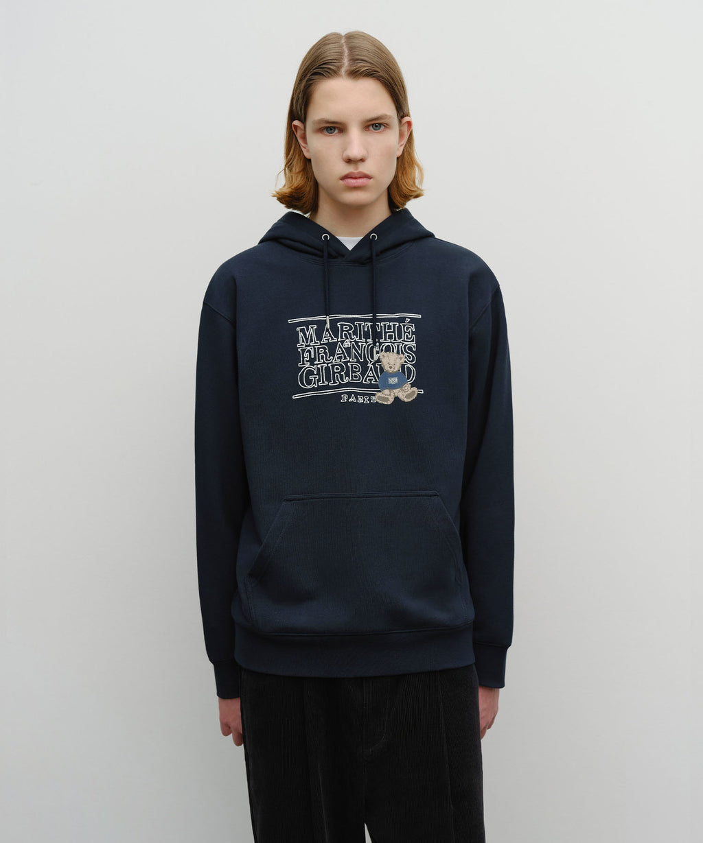 Marithe & Francois Girbaud - Doodle Classic Bear Hoodie (Navy) product image 1 | TRAB K-Fashion Australia