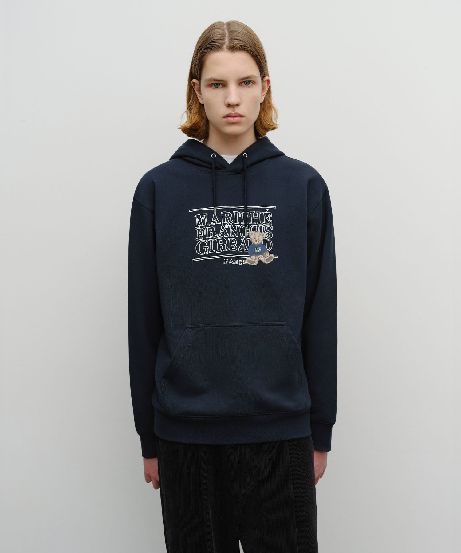 Marithe & Francois Girbaud - Doodle Classic Bear Hoodie (Navy) product image 1 | TRAB K-Fashion Australia