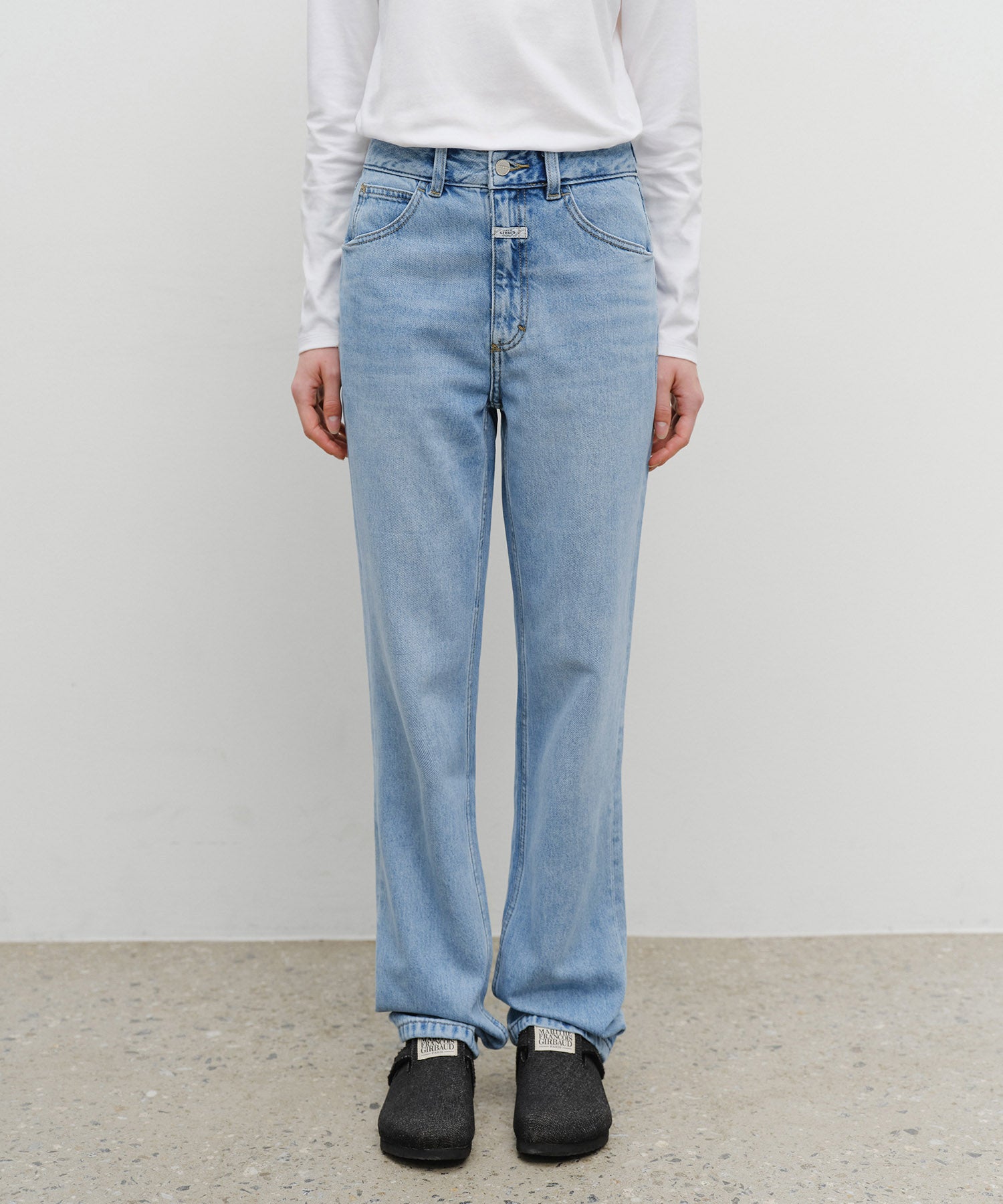 Marithe & Francois Girbaud - Slim Straight Denim Pants (Light Blue) product image 1 | TRAB K-Fashion Australia
