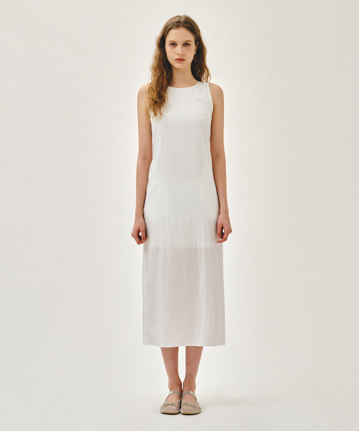 Marithe & Francois Girbaud - Soft Sleeveless Long Dress (White) product image 1 | TRAB K-Fashion Australia