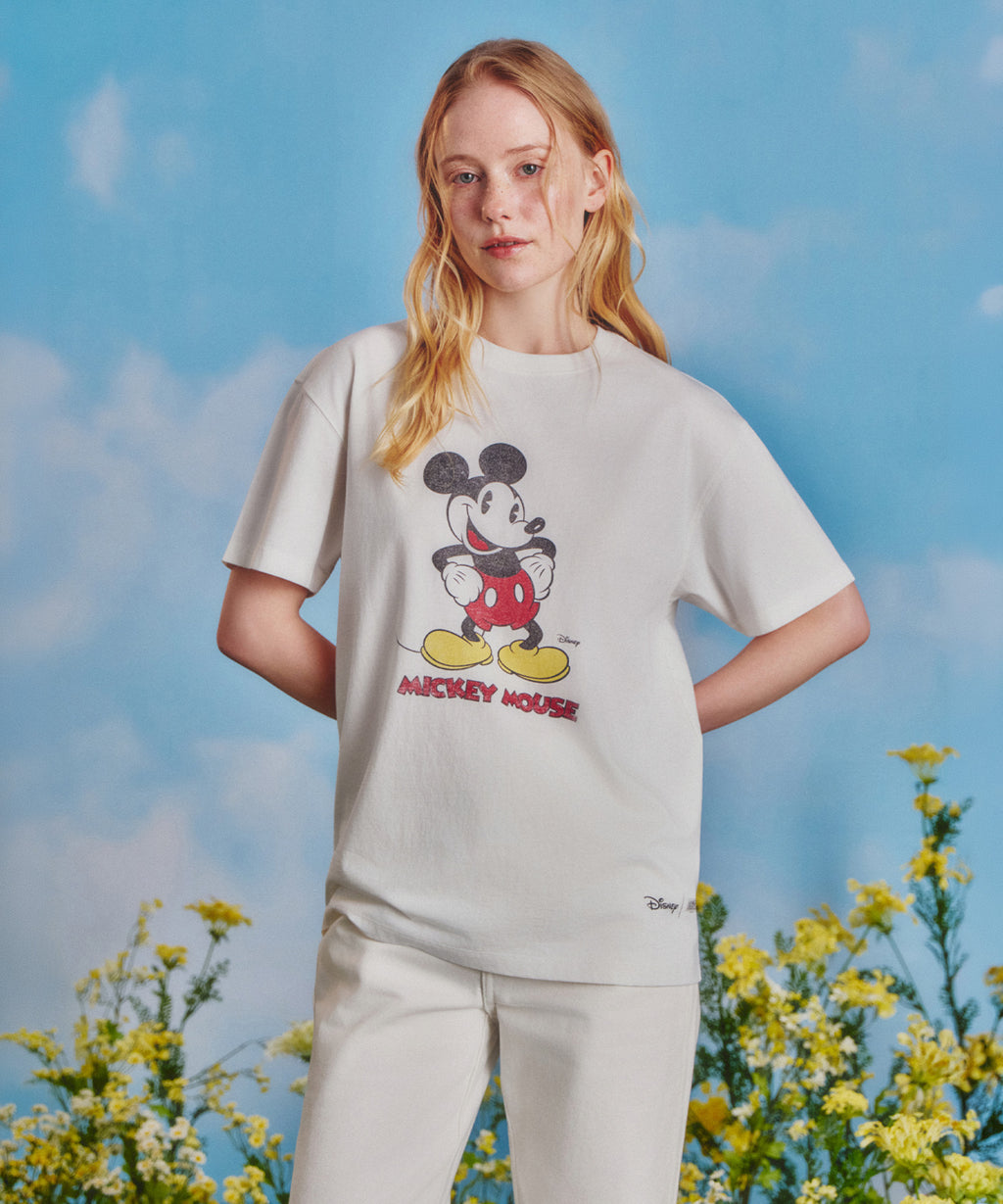 Marithe & Francois Girbaud - Mickey_vintage Washed Tee (White) product image 1 | TRAB K-Fashion Australia