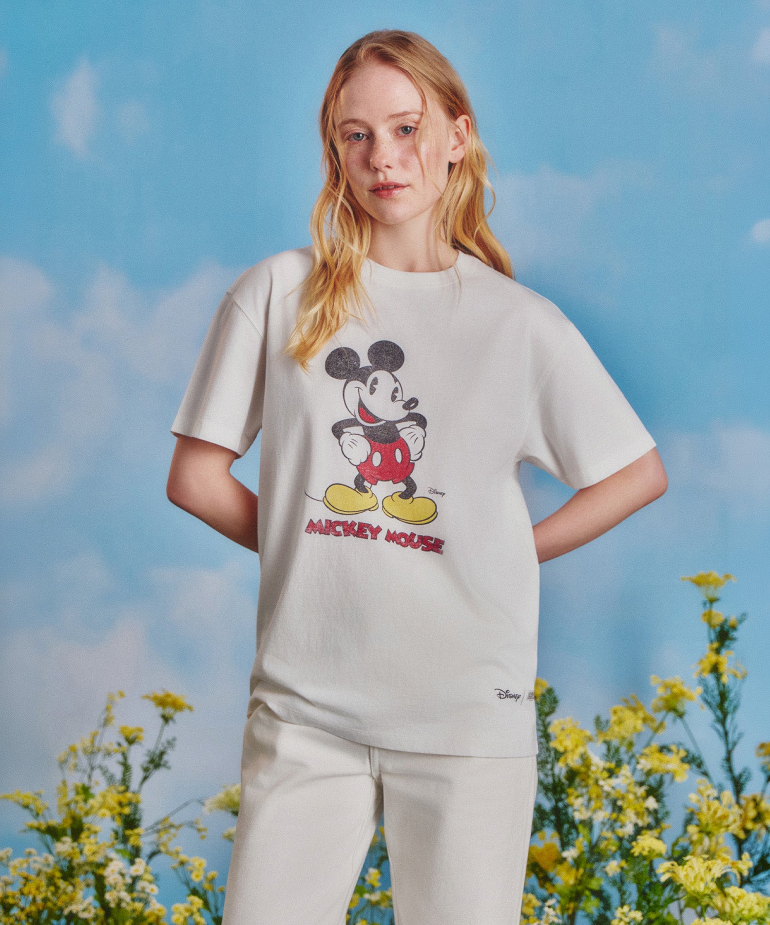 Marithe & Francois Girbaud - Mickey_vintage Washed Tee (White) product image 1 | TRAB K-Fashion Australia
