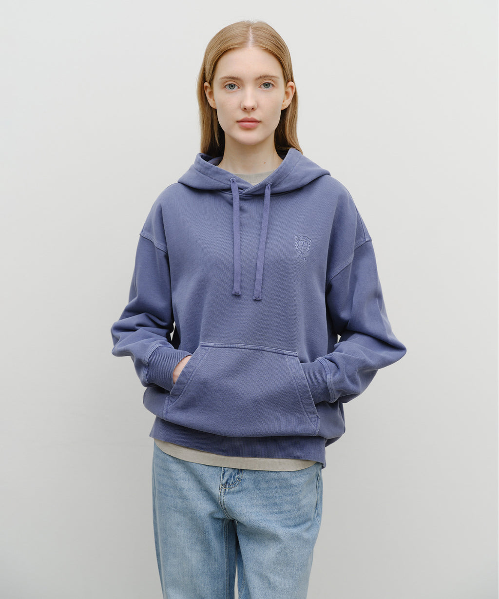 Marithe & Francois Girbaud - Crest Logo Garment Dyed Oversized Hoodie (Navy) product image 1 | TRAB K-Fashion Australia