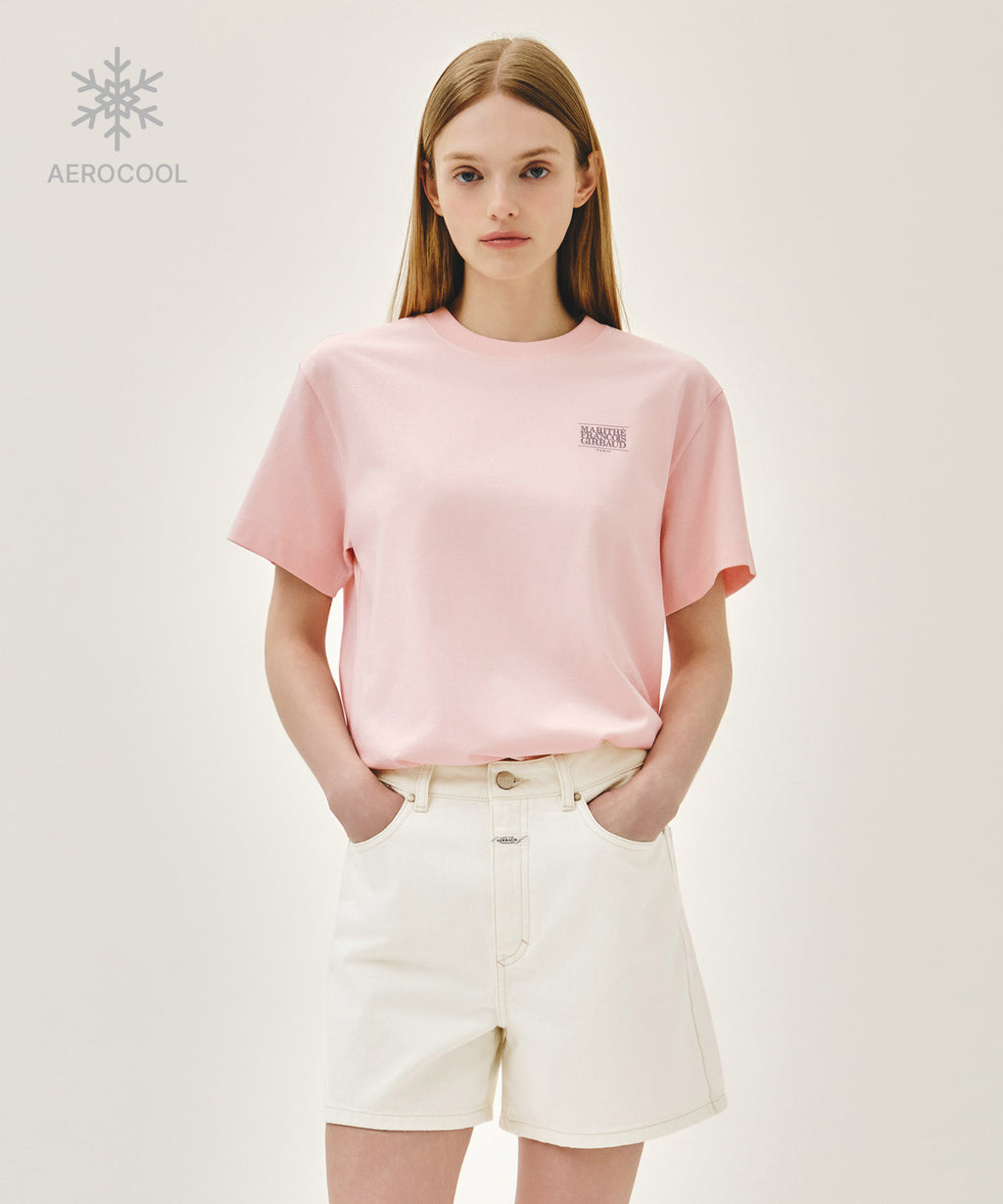 Marithe & Francois Girbaud - Aerocool Small Classic Logo Tee (Pink) product image 1 | TRAB K-Fashion Australia