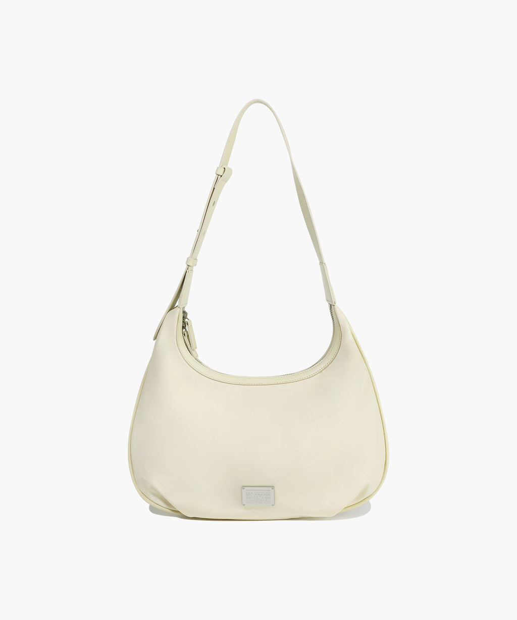 Marithe & Francois Girbaud - Classic Logo Round Shoulder Bag (Light Beige) product image 1 | TRAB K-Fashion Australia