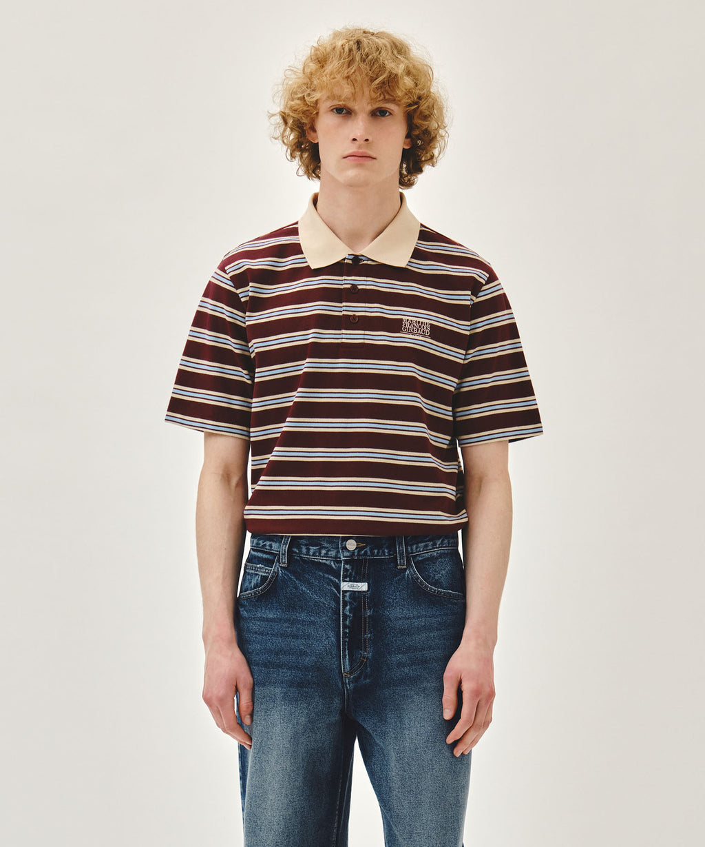 Marithe & Francois Girbaud - Small Classic Logo Pk Collar Tee (Stripe) product image 4 | TRAB K-Fashion Australia