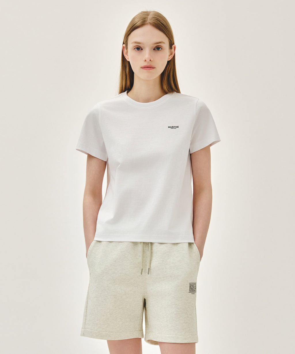 Marithe & Francois Girbaud - Small Regular Logo Tee (White) product image 1 | TRAB K-Fashion Australia