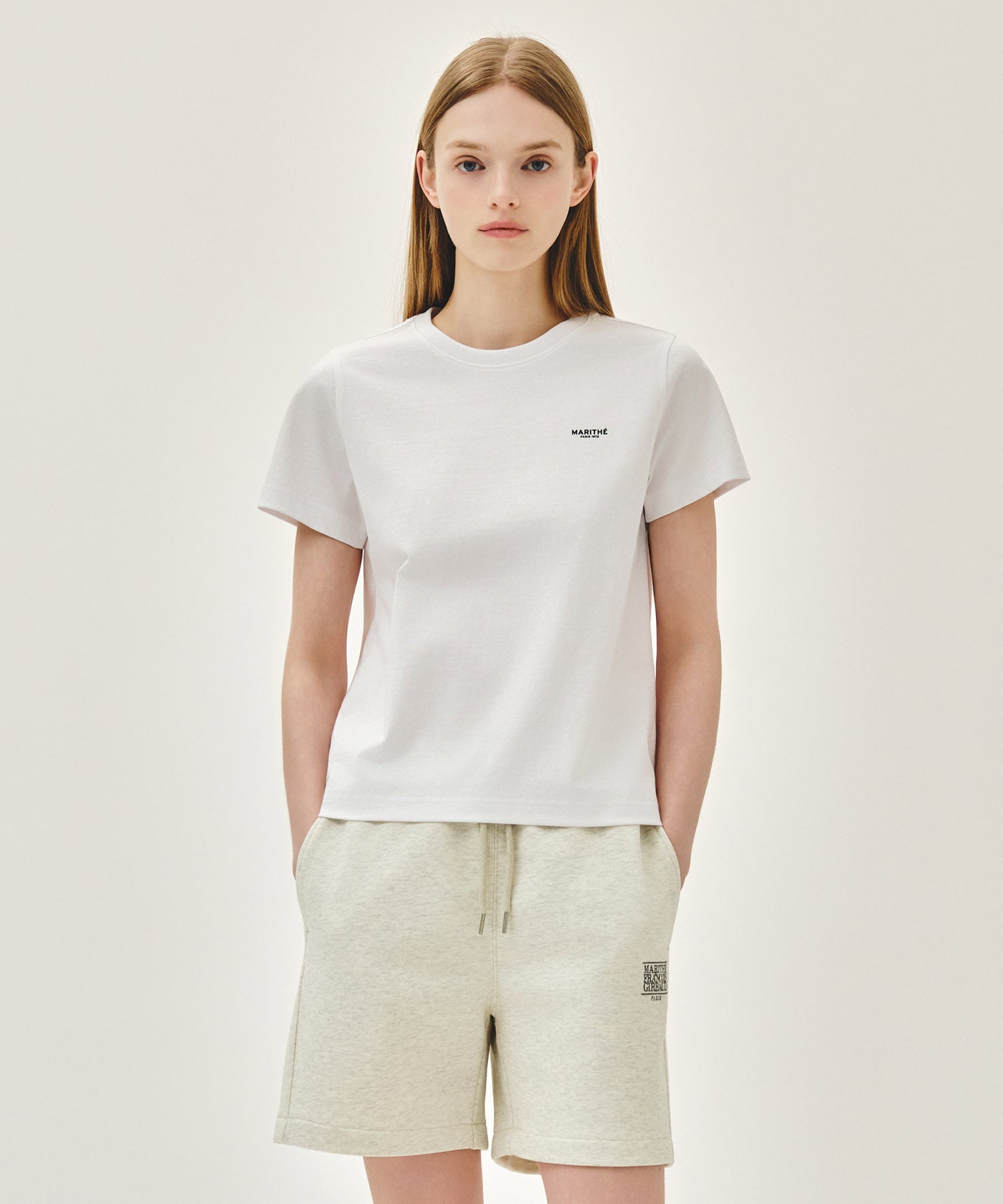 Marithe & Francois Girbaud - Small Regular Logo Tee (White) product image 1 | TRAB K-Fashion Australia