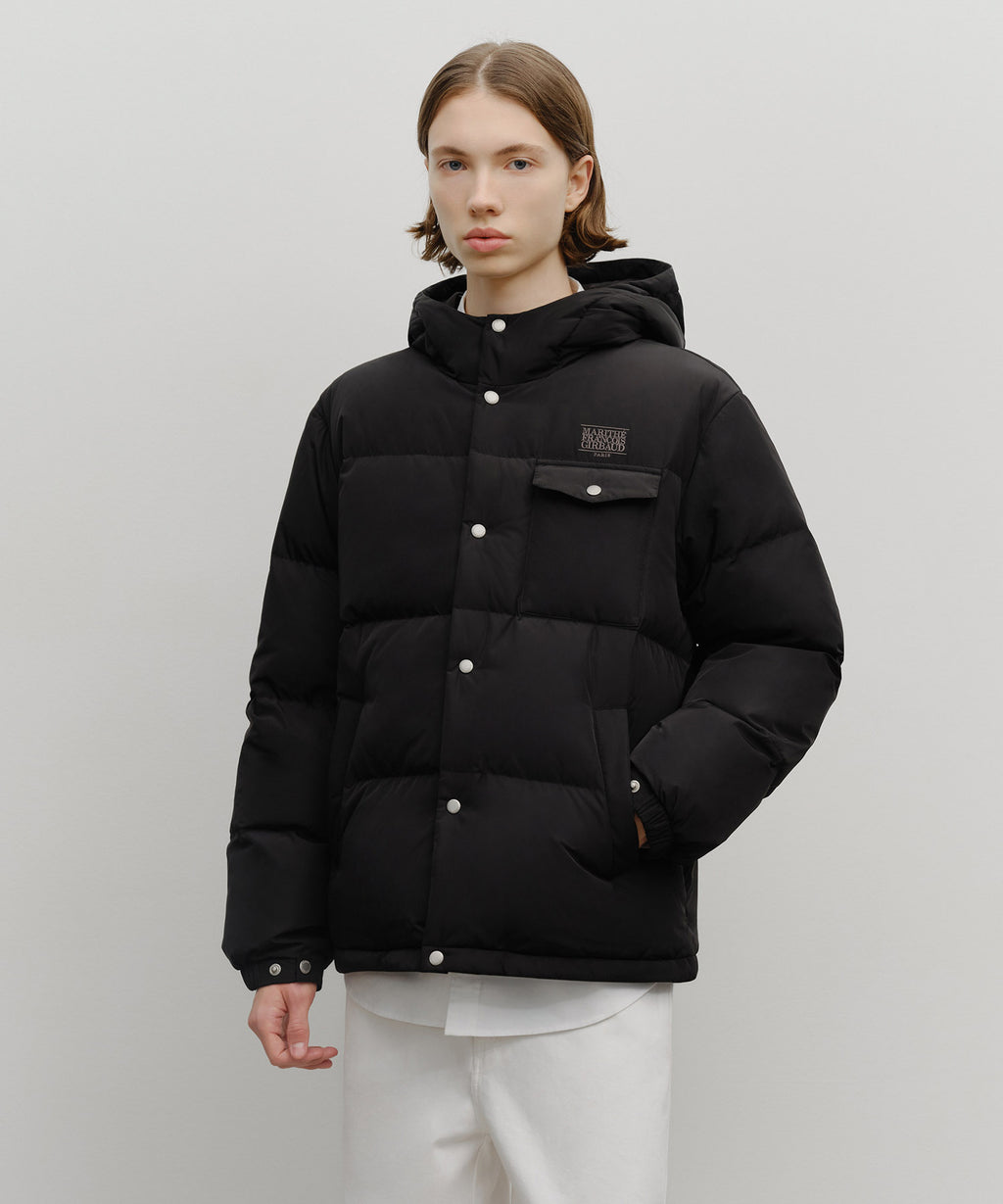 Marithe & Francois Girbaud - Hooded Chest Pocket Down Jacket (Black) product image 1 | TRAB K-Fashion Australia