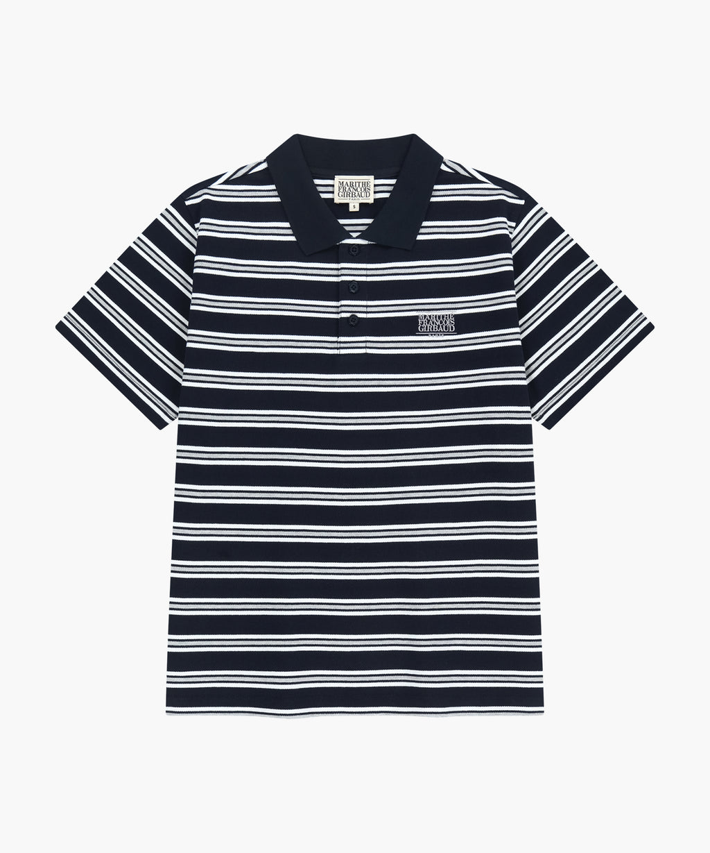 Marithe & Francois Girbaud - Small Classic Logo Pk Collar Tee (Dark Navy) product image 1 | TRAB K-Fashion Australia