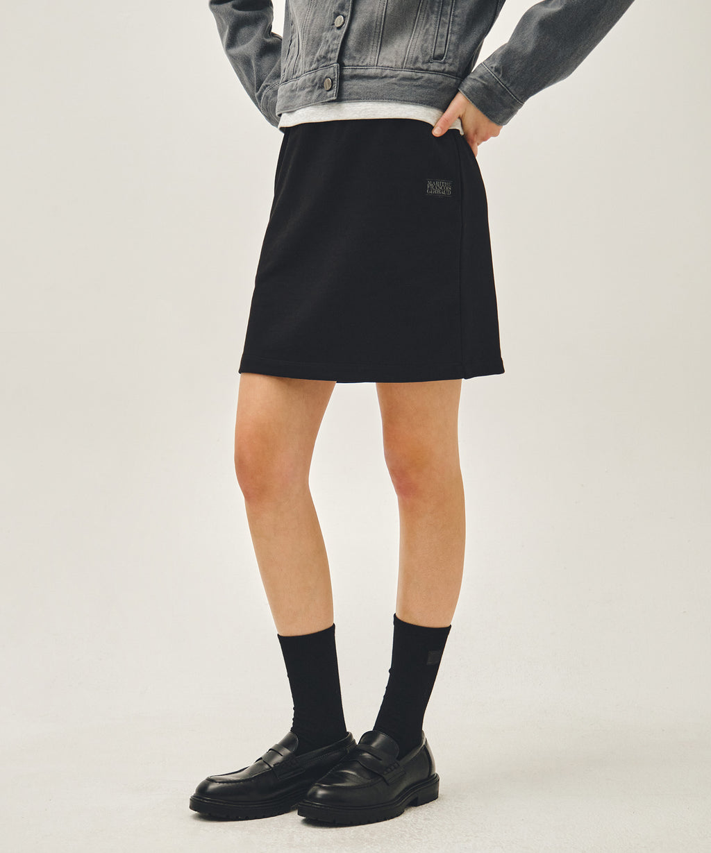 Marithe & Francois Girbaud - Vintage Classic Logo Sweat Mini Skirt (Black) product image 4 | TRAB K-Fashion Australia