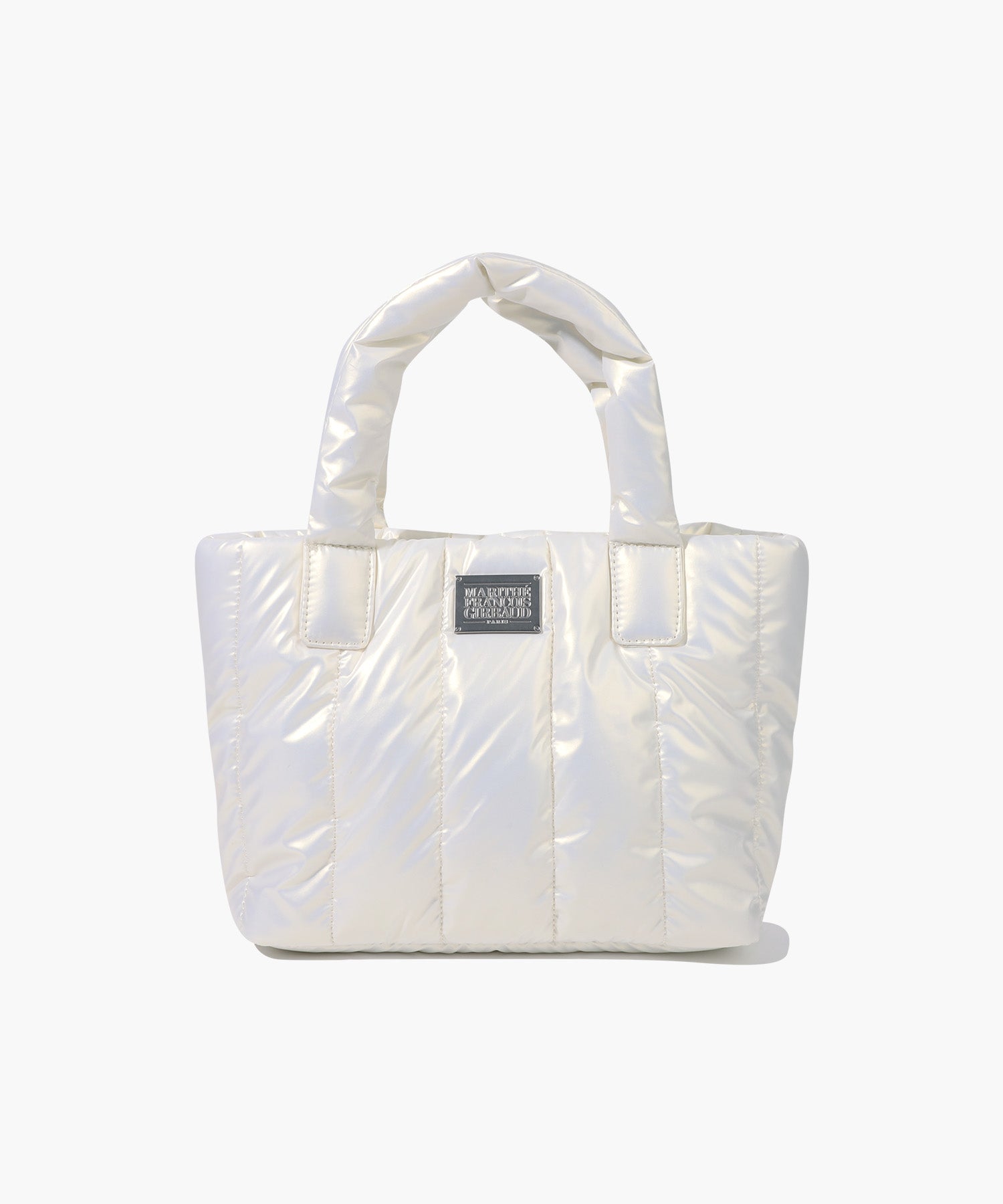 Marithe & Francois Girbaud - Classic Logo Matt Metallic Padding Bag (Ivory) product image 1 | TRAB K-Fashion Australia