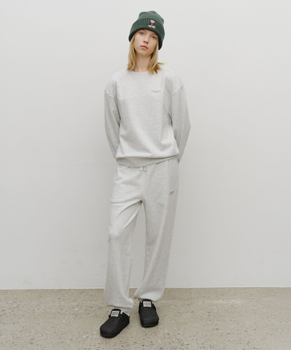 Marithe & Francois Girbaud - Regular Logo Sweat Set-up (Light Heather Gray) product image 1 | TRAB K-Fashion Australia