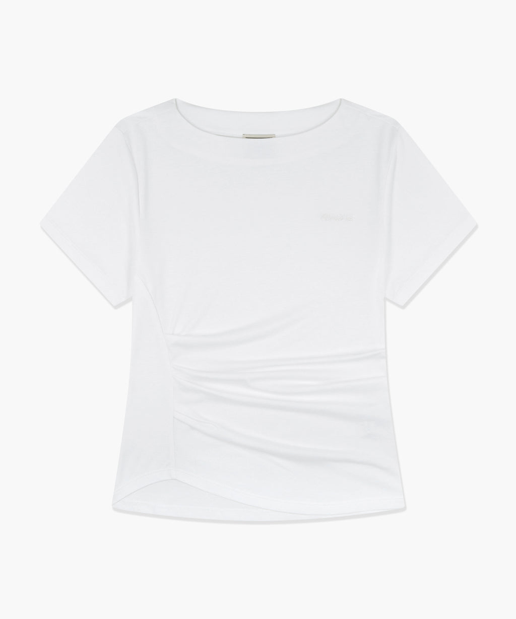 Marithe & Francois Girbaud - Waist Shirring Tee (White) product image 1 | TRAB K-Fashion Australia