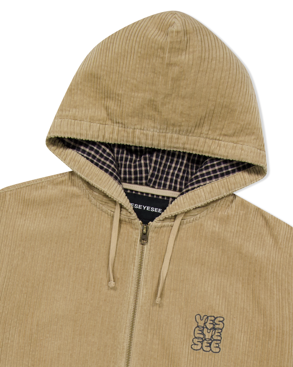 yeseyesee - Corduroy Hooded Zip Jacket (Beige) product image 5 | TRAB K-Fashion Australia