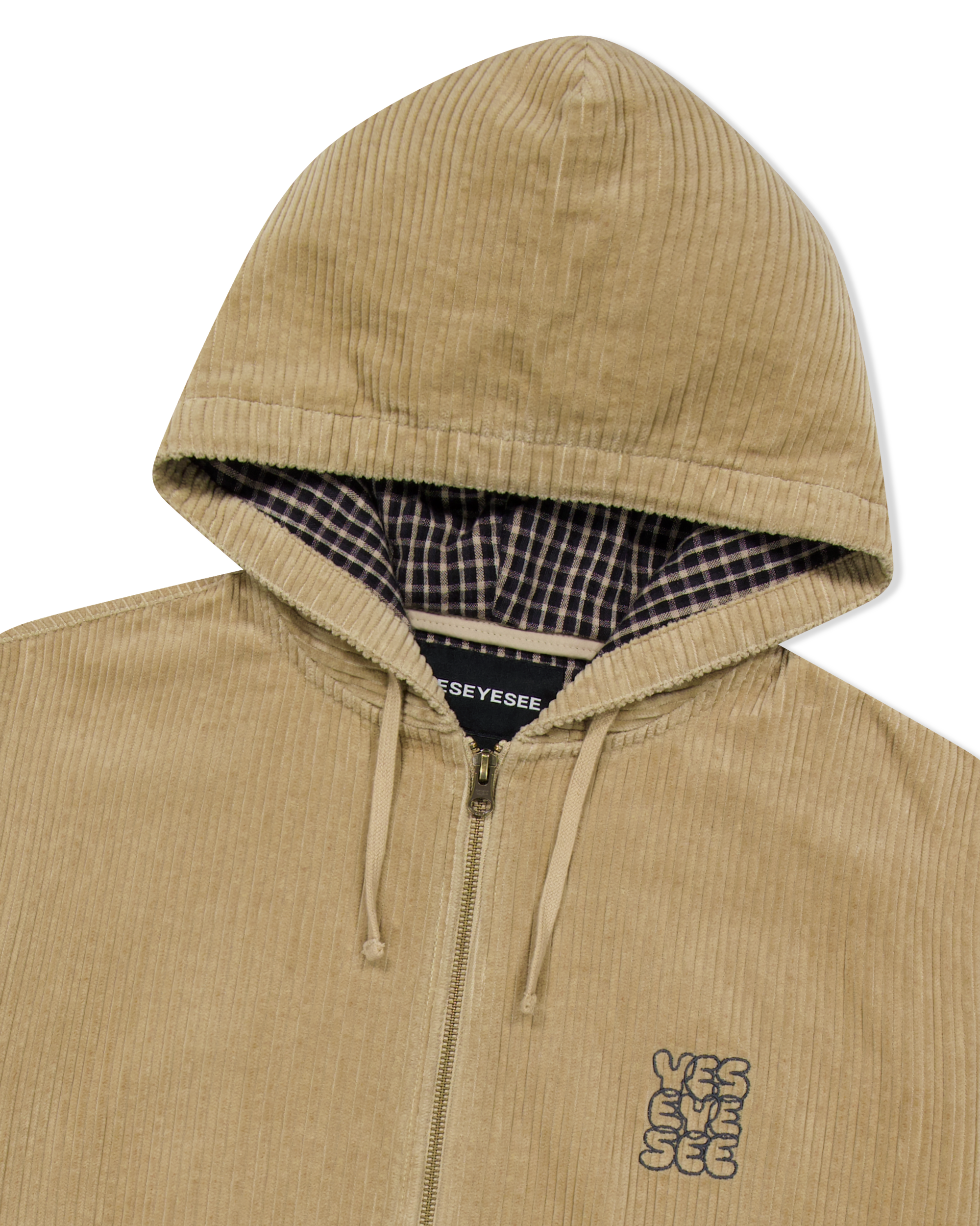yeseyesee - Corduroy Hooded Zip Jacket (Beige) product image 5 | TRAB K-Fashion Australia