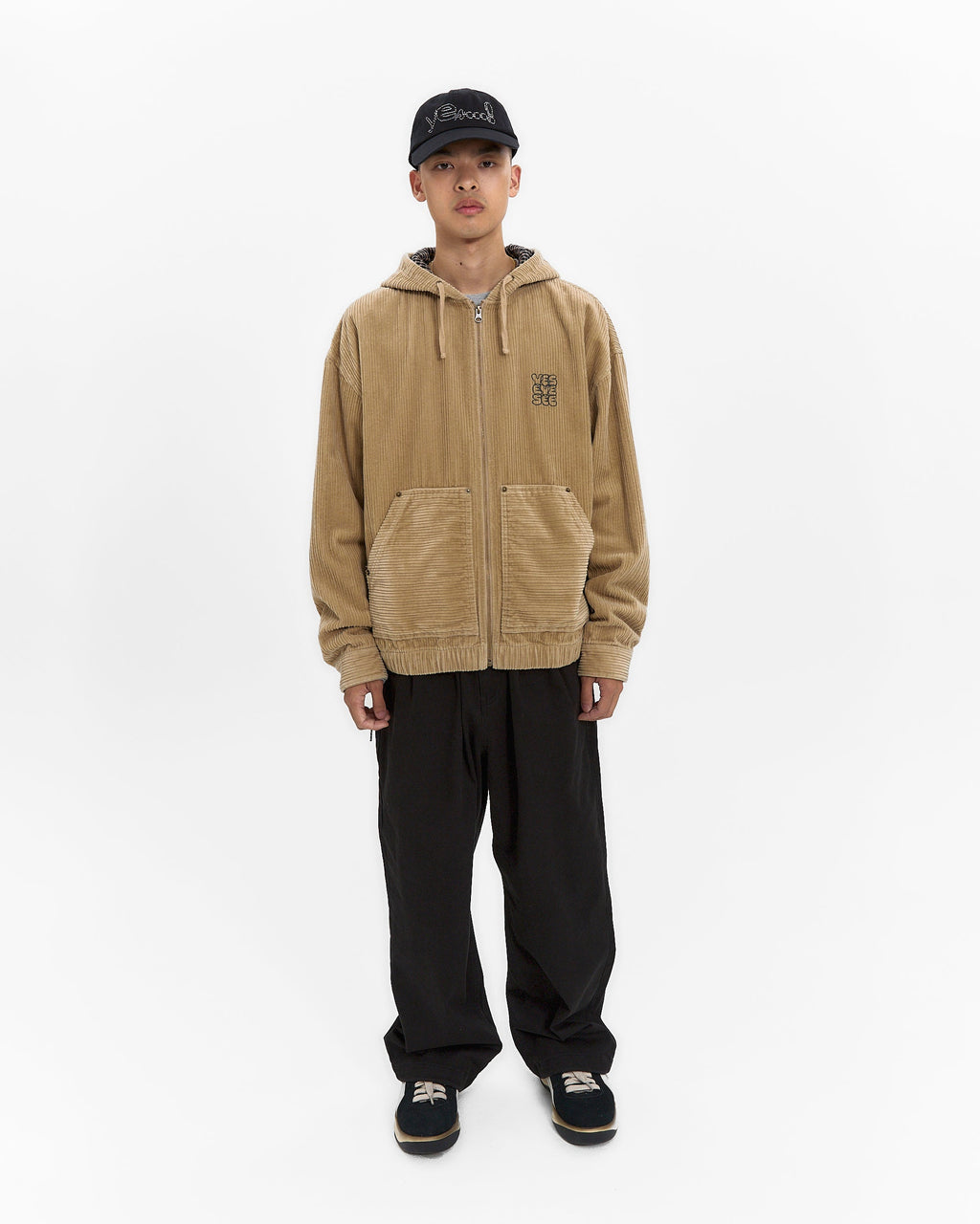 yeseyesee - Corduroy Hooded Zip Jacket (Beige) product image 7 | TRAB K-Fashion Australia