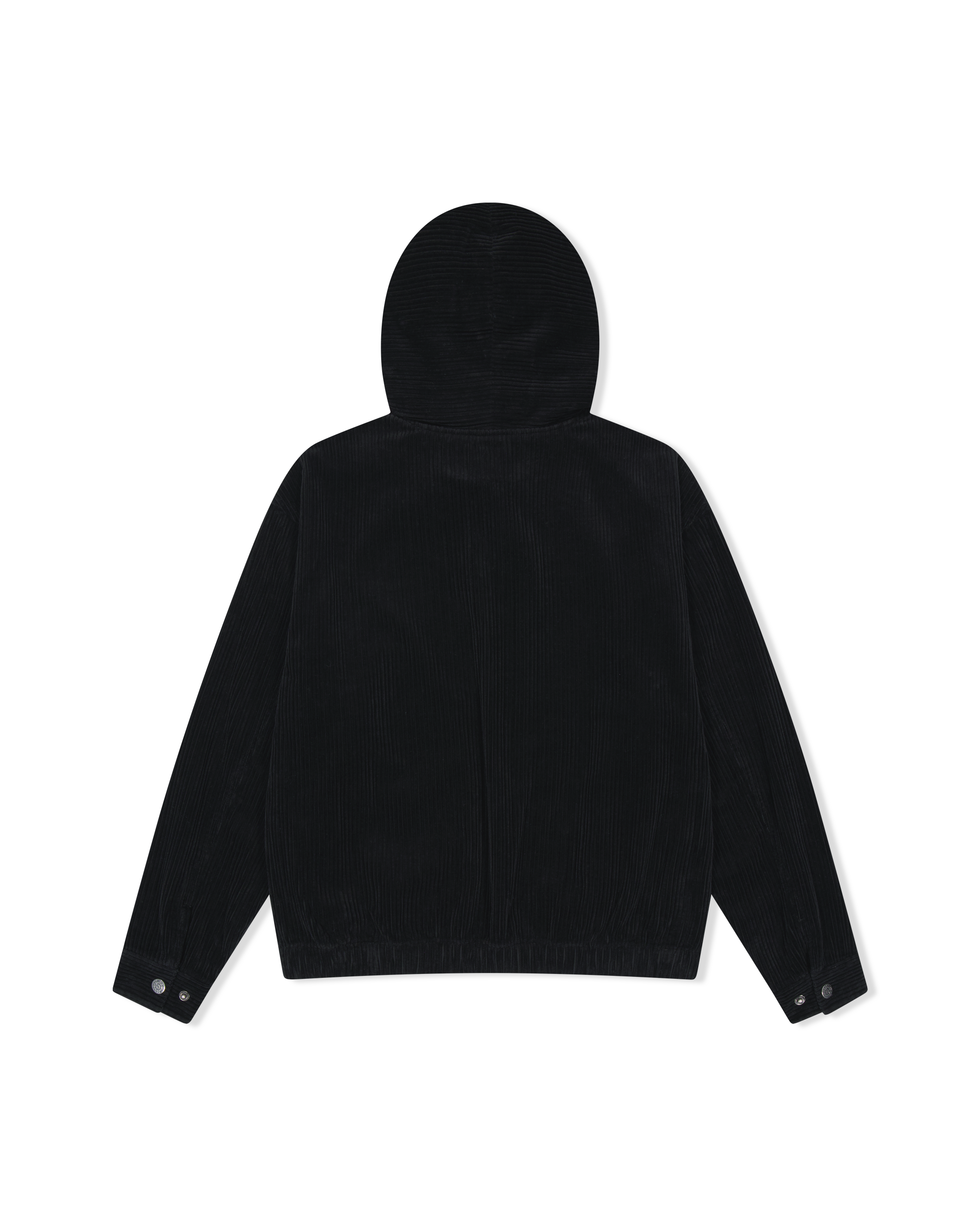 yeseyesee - Corduroy Hooded Zip Jacket (Black) product image 2 | TRAB K-Fashion Australia