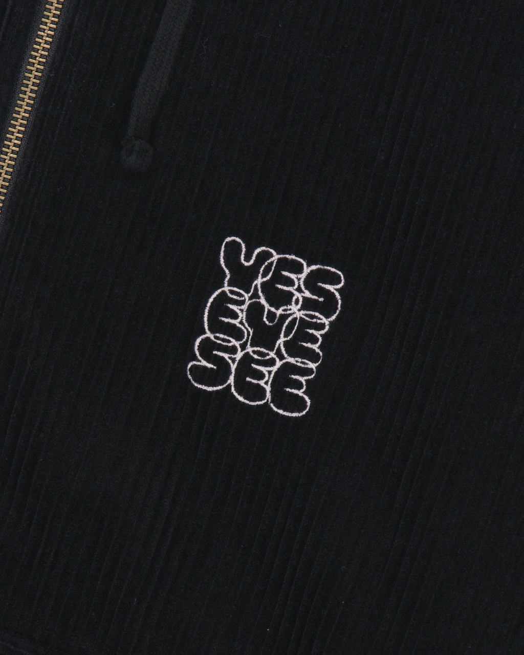 yeseyesee - Corduroy Hooded Zip Jacket (Black) product image 4 | TRAB K-Fashion Australia