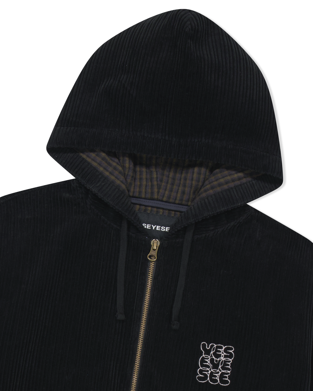 yeseyesee - Corduroy Hooded Zip Jacket (Black) product image 5 | TRAB K-Fashion Australia